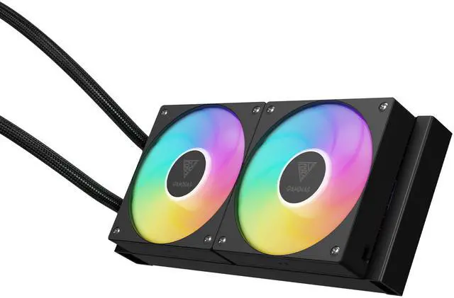 Alt view image 6 of 11 - GAMDIAS CHIONE P5-240 Liquid CPU Cooler, 240mm AIO w/Customizable 3.4'' IPS LCD, Rotatable Magnetic Pump, Hidden Cable Fan (Daisy-Chained), Support PWM & ARGB MB Sync, Intel LGA 1851, AMD AM5, Black