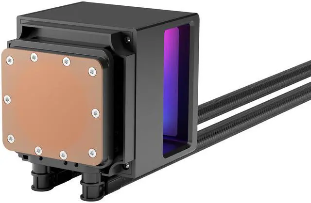 Alt view image 10 of 11 - GAMDIAS CHIONE P5-240 Liquid CPU Cooler, 240mm AIO w/Customizable 3.4'' IPS LCD, Rotatable Magnetic Pump, Hidden Cable Fan (Daisy-Chained), Support PWM & ARGB MB Sync, Intel LGA 1851, AMD AM5, Black