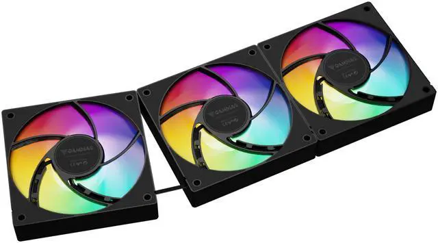Alt view image 9 of 11 - GAMDIAS Aura GLV2 360mm AIO Liquid CPU Cooler, Rotatable Performance 10-Pole Pump, 3 x 120mm Daisy-chained Hidden Cable Fans, Low-Noise PWM & ARGB Sync Ready, Intel LGA 1851/1700; AMD AM5/AM4