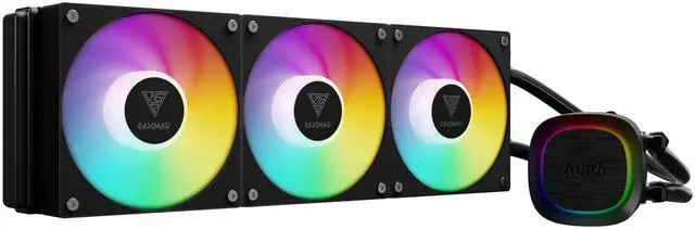 GAMDIAS Aura GLV2 360mm AIO Liquid CPU Cooler, Rotatable