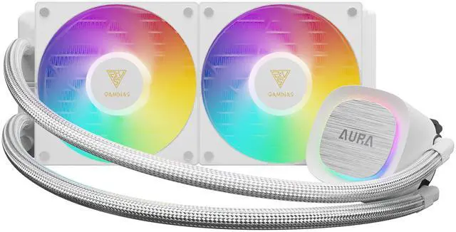 Main image of GAMDIAS AURA GL240 V2 White 240AIO CPU liquid cooler All-In-One 240mm