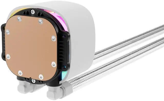 Alt view image 10 of 10 - GAMDIAS AURA GL240 V2 White 240AIO CPU liquid cooler All-In-One 240mm