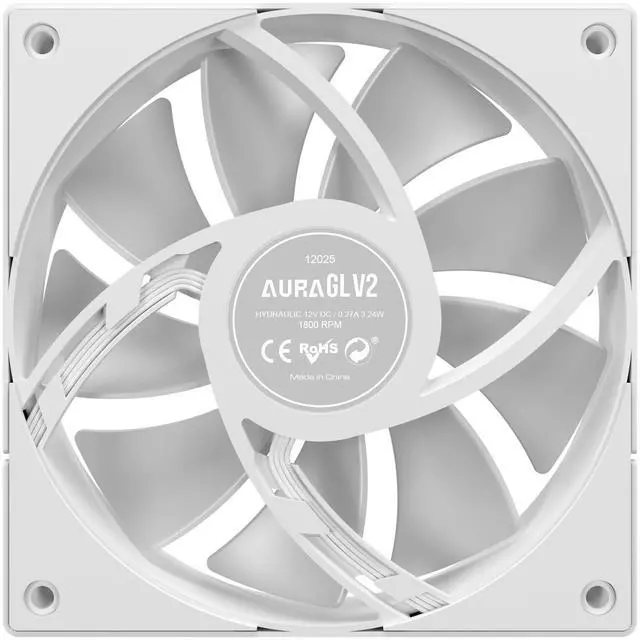 Alt view image 9 of 11 - GAMDIAS Aura GLV2 360mm AIO Liquid CPU Cooler, Rotatable Performance 10-Pole Pump, 3 x 120mm Daisy-chained Hidden Cable Fans, Low-Noise PWM & ARGB Sync Ready, Intel LGA 1851/1700; AMD AM5/AM4