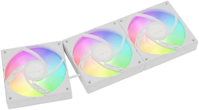 Alt view image 8 of 11 - GAMDIAS CHIONE E4 360mm V2 AIO CPU Cooler & ARGB Liquid Cooler with Digital Display, 2600 RPM Pump, Clean Cable Design, 3X 120mm PWM Fan with MOBO Sync, Intel LGA 1700/1200, AMD AM5/AM4 - White