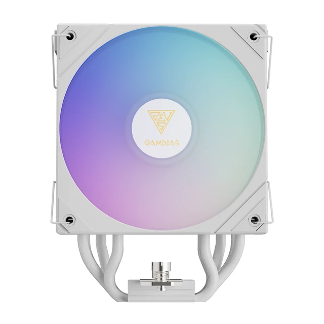 Alt view image 4 of 9 - Gamdias Boreas M2-51D White ARGB CPU Air Cooler with Digital Display, 5 Copper Heat Pipes, 120mm Hydraulic Bearing PWM ARGB Fan, Support LGA 1700/1151/1150/1155/1156/1200/2011/2066/AM5/AM4