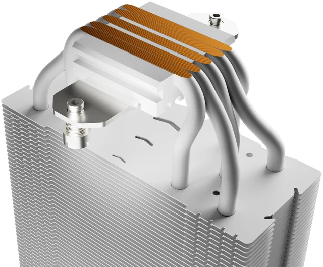 Alt view image 7 of 9 - Gamdias Boreas M2-51D White ARGB CPU Air Cooler with Digital Display, 5 Copper Heat Pipes, 120mm Hydraulic Bearing PWM ARGB Fan, Support LGA 1700/1151/1150/1155/1156/1200/2011/2066/AM5/AM4