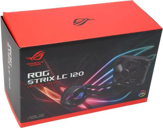 Alt view image 8 of 8 - ASUS ROG Strix LC 120 RGB AIO Liquid CPU Cooler 120mm Radiator, 120mm 4-pin PWM Fan with FanXpert Controls, support for Intel and AMD motherboards LGA 1700 Compatible