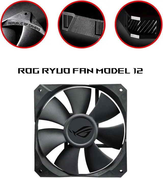 Alt view image 3 of 5 - ASUS ROG Ryuo 240 RGB AIO Liquid CPU Cooler 240mm Radiator (Dual 120mm 4-pin PWM Fans) with LIVEDASH OLED Panel and FanXpert Controls, 90RC0040-M0AAY0 LGA 1700 Compatible