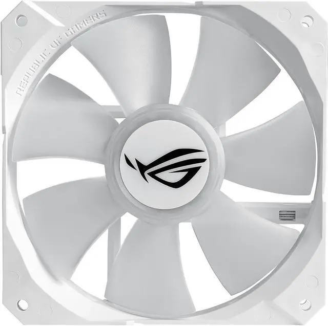 Alt view image 3 of 11 - ASUS ROG Strix LC 240 RGB White Edition All-in-one Liquid CPU Cooler with Aura Sync RGB, and Dual ROG 120mm Addressable RGB Radiator Fans LGA 1700 Compatible