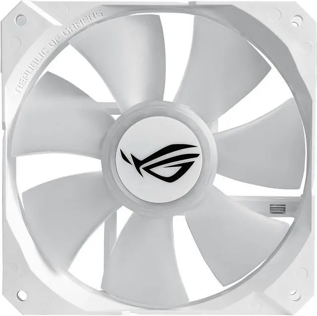 Alt view image 3 of 11 - ASUS ROG Strix LC 360 RGB White Edition All-in-one Liquid CPU Cooler with Aura Sync RGB, and Triple ROG 120mm Addressable RGB Radiator Fans LGA 1700 Compatible