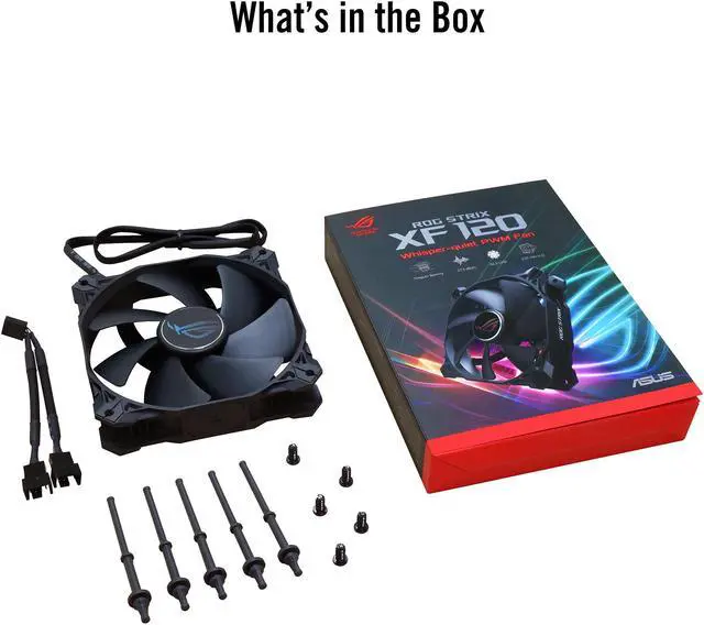 Alt view image 6 of 6 - ASUS ROG Strix XF120 Whisper-Quiet, 4-pin PWM Fan for PC Cases, radiators or CPU Cooling (120mm, up to 400,000 Hours lifespan, Magnetic-Levitation, 1800RPM)