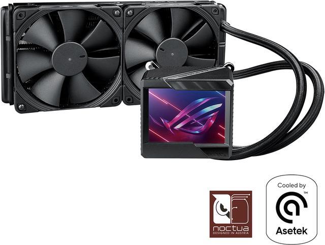 ASUS ROG Ryujin 240 RGB all-in-one liquid cooler 240mm Radiator (3.5" color LCD, 2x Noctua iPPC 2000 PWM 120mm radiator fans, compatible with Intel LGA1700,1200 and socket) Water /
