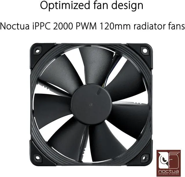 Alt view image 4 of 4 - ASUS ROG Ryujin II 240 RGB all-in-one liquid CPU cooler 240mm Radiator (3.5" color LCD, 2x Noctua iPPC 2000 PWM 120mm radiator fans, compatible with Intel LGA1700,1200 and AM4 socket)