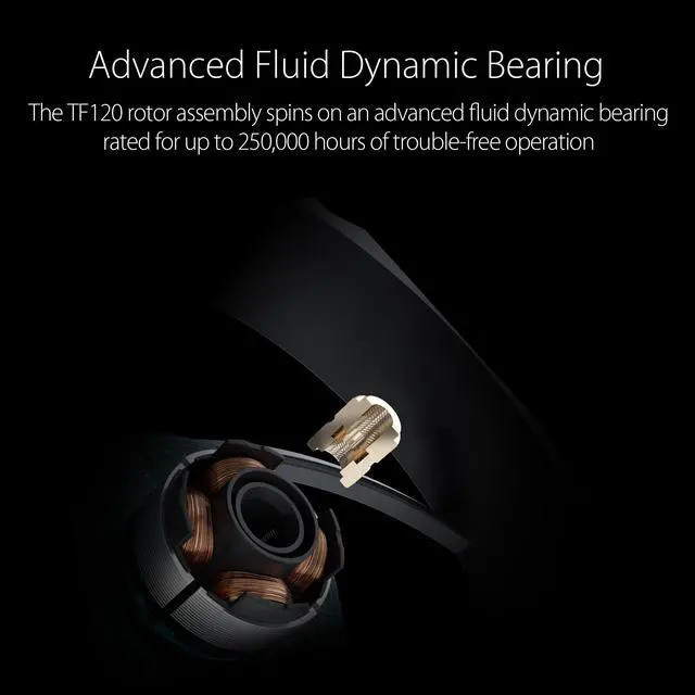 Alt view image 2 of 8 - ASUS TUF Gaming TF120 ARGB Chassis Fan 3-Pin Customizable LEDs Blade, Advanced Fluid Dynamic Bearing, 120mm PWM Control, Anti-vibration Pads, Double-layer LED Array for Computer Case & Liquid Radiator Bundled with ARGB Control Hub