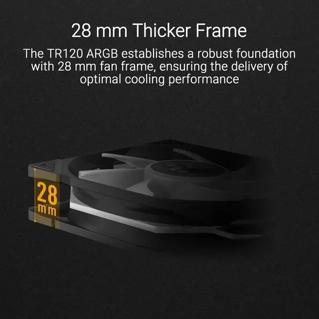 Alt view image 2 of 7 - ASUS TUF Gaming TF120 ARGB Chassis Fan 3-Pin Customizable LEDs Blade, Advanced Fluid Dynamic Bearing, 120mm PWM Control, Anti-vibration Pads, Double-layer LED Array for Computer Case & Liquid Radiator Bundled with ARGB Control Hub