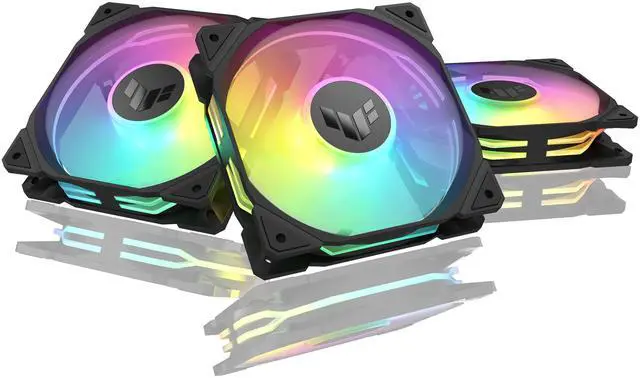 Main image of ASUS TUF Gaming TF120 ARGB Chassis Fan 3-Pin Customizable LEDs Blade, Advanced Fluid Dynamic Bearing, 120mm PWM Control, Anti-vibration Pads, Double-layer LED Array for Computer Case & Liquid Radiator Bundled with ARGB Control Hub