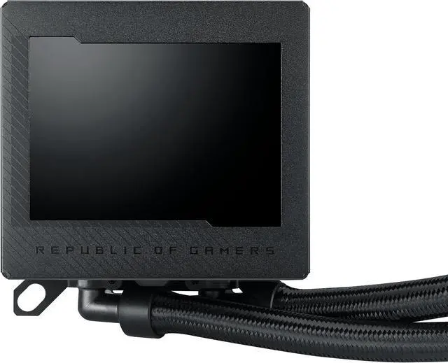 Alt view image 4 of 8 - ASUS ROG Ryujin III 240 all-in-one liquid CPU cooler with 240mm radiator. Asetek 8th gen pump, 2x Noctua industrialPPC 120mm fans, 3.5” color LCD