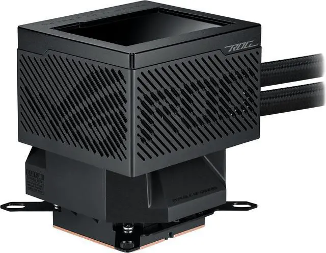 Alt view image 7 of 8 - ASUS ROG Ryujin III 240 all-in-one liquid CPU cooler with 240mm radiator. Asetek 8th gen pump, 2x Noctua industrialPPC 120mm fans, 3.5” color LCD