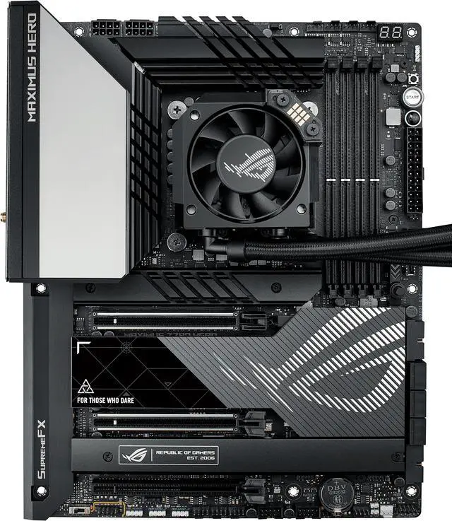 Alt view image 8 of 8 - ASUS ROG Ryujin III 240 all-in-one liquid CPU cooler with 240mm radiator. Asetek 8th gen pump, 2x Noctua industrialPPC 120mm fans, 3.5” color LCD