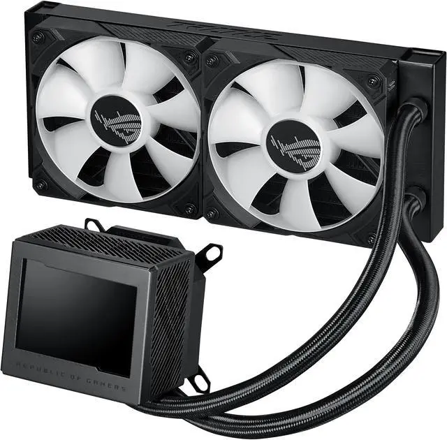 Alt view image 6 of 8 - ASUS ROG Ryujin III 240 ARGB all-in-one liquid CPU cooler with 240mm radiator. Asetek 8th gen pump, 2x magnetic 120mm ARGB fans (Daisy Chain design), 3.5” LCD display