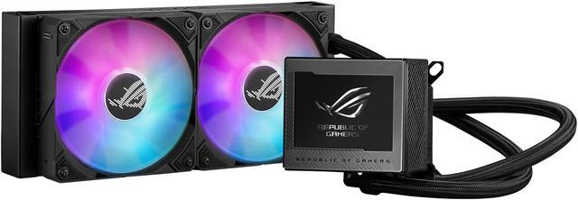 Alt view image 4 of 8 - ASUS ROG Ryujin III 240 ARGB all-in-one liquid CPU cooler with 240mm radiator. Asetek 8th gen pump, 2x magnetic 120mm ARGB fans (Daisy Chain design), 3.5” LCD display
