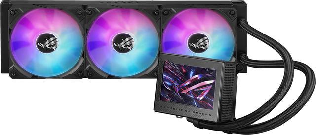 Alt view image 2 of 10 - ASUS ROG Ryujin III 360 ARGB All-in-one Liquid CPU Cooler with 360mm Radiator. 3x Magnetic 120mm ARGB Fans (Daisy Chain design), 3.5" LCD Display - Supports Intel LGA 1851/1700 and AMD AM5/AM4