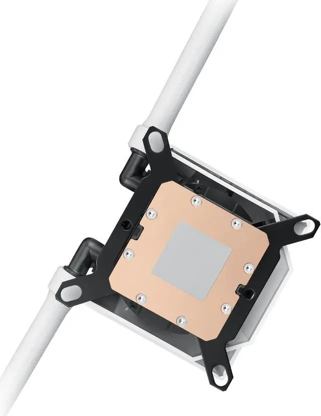 Alt view image 7 of 9 - ASUS ROG Ryujin III 240 ARGB WHT all-in-one liquid CPU cooler with 240mm radiator. Asetek 8th gen pump, 2x magnetic 120mm ARGB fans (Daisy Chain design), 3.5” LCD display