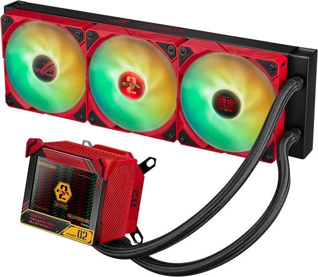 Alt view image 4 of 17 - ASUS ROG Ryujin III 360 ARGB EVA-02 EDITION All-in-one Liquid CPU Cooler with 360mm Radiator. Asetek 8th Gen Pump, 3x Magnetic 120mm ARGB Fans (Daisy Chain Fesign), 3.5" OLCD Fisplay