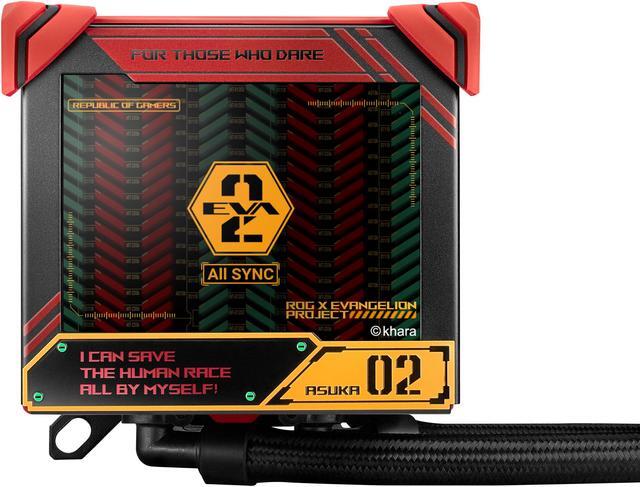 Alt view image 8 of 17 - ASUS ROG Ryujin III 360 ARGB EVA-02 EDITION All-in-one Liquid CPU Cooler with 360mm Radiator. Asetek 8th Gen Pump, 3x Magnetic 120mm ARGB Fans (Daisy Chain Fesign), 3.5" OLCD Fisplay