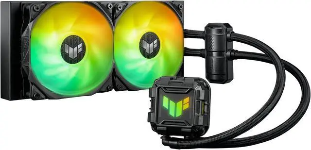 Alt view image 2 of 6 - ASUS TUF Gaming LC II 240 ARGB All-in-One Liquid CPU Coolers with Aura Sync, 2x TUF Gaming 120mm ARGB Radiator Fans, Reinforced Tubing, Compatible with Latest Intel & AMD CPUs