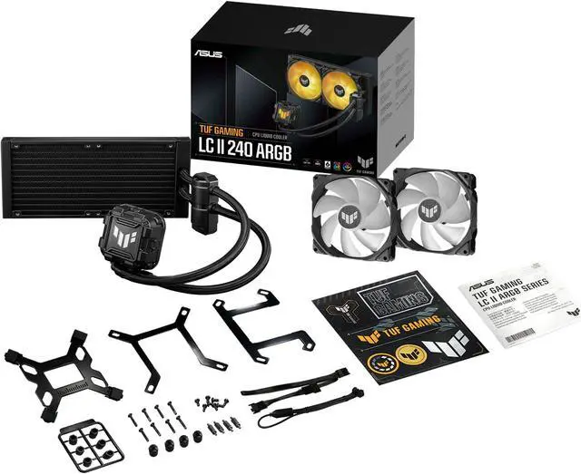 Alt view image 6 of 6 - ASUS TUF Gaming LC II 240 ARGB All-in-One Liquid CPU Coolers with Aura Sync, 2x TUF Gaming 120mm ARGB Radiator Fans, Reinforced Tubing, Compatible with Latest Intel & AMD CPUs