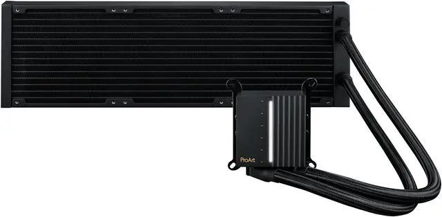 Alt view image 9 of 12 - ASUS ProArt LC 420 all-in-one CPU liquid cooler with illuminated system status meter and three Noctua NF-A14 industrialPPC-2000 PWM 140mm radiator fans - Supports Intel LGA 1851/1700 and AMD AM5/AM4