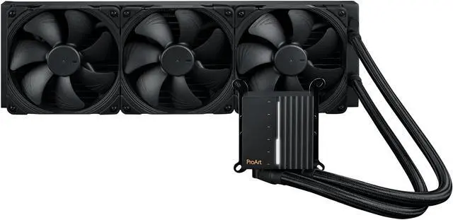 Alt view image 4 of 12 - ASUS ProArt LC 420 all-in-one CPU liquid cooler with illuminated system status meter and three Noctua NF-A14 industrialPPC-2000 PWM 140mm radiator fans - Supports Intel LGA 1851/1700 and AMD AM5/AM4