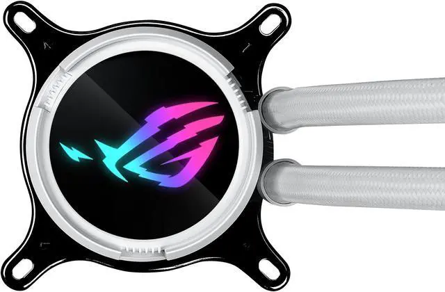 Alt view image 3 of 8 - ASUS ROG Strix LC III 360 ARGB White Edition all-in-one CPU liquid cooler with 360° rotatable water block, Asetek's new Gen7 v2 pump, premium ROG ARGB fans, and 10+ custom Aura lighting effects