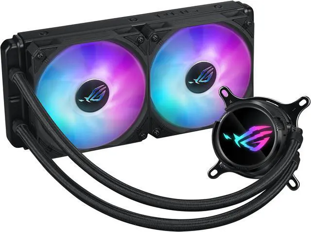 Alt view image 2 of 11 - ASUS ROG Strix LC III 240 ARGB all-in-one CPU liquid cooler with 360° rotatable water block, Asetek’s new Gen7 v2 pump, premium ROG ARGB fans, and 10+ custom Aura lighting effects