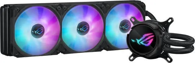 Alt view image 3 of 11 - ASUS ROG Strix LC III 360 ARGB all-in-one CPU liquid cooler with 360° rotatable water block, Asetek’s new Gen7 v2 pump, premium ROG ARGB fans, and 10+ custom Aura lighting effects