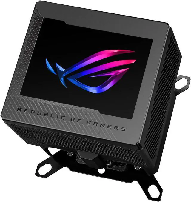 Alt view image 2 of 14 - ASUS ROG RYUJIN III WB CPU Water Block - Intel LGA 1700, 1200, 115X - AMD Socket AM4, AM5 - Asetek Copper Cold Plate - Black - 178 Micro-Cooling Fins - 3.5 Inch Full Color LCD Display - Embedded VRM Fan - ROG Fittings