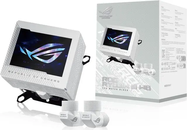 ASUS ROG RYUJIN III WB WHT CPU Water Block - Intel LGA 1700