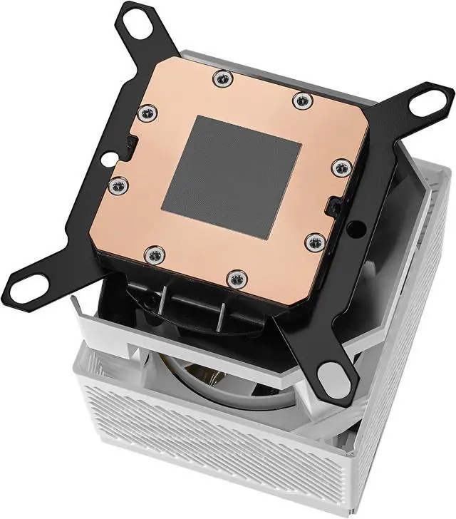 Alt view image 11 of 11 - ASUS ROG RYUJIN III WB WHT CPU Water Block - Intel LGA 1700, 1200, 115X - AMD Socket AM4, AM5 - Asetek Copper Cold Plate - White - 178 Micro-Cooling Fins - 3.5 Inch Full Color LCD Display