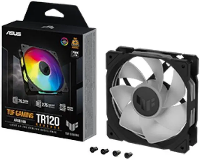 Alt view image 2 of 6 - ASUS TUF Gaming TR120 ARGB Reverse Fan - Black - Triple Pack Higher Cooling Performance Extra-thick 28mm Fan Frame, Exclusive Double-Layered LED Matrix Design with 16 Addressable RGB LEDs, Aura Sync