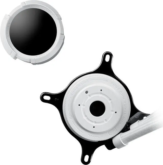 Alt view image 8 of 12 - ASUS 360 ROG STRIX LC III 360 ARGB LCD WHT (575) Liquid / Water Cooling