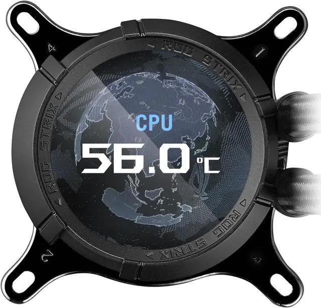 Alt view image 4 of 11 - ASUS 360 series ROG STRIX LC III 360 ARGB LCD (575) Liquid / Water Cooling
