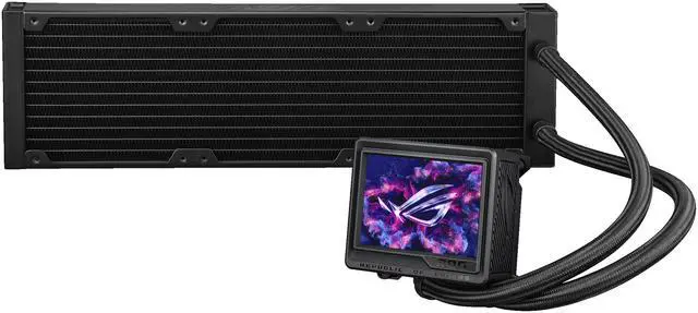Alt view image 5 of 19 - ASUS ROG RYUYJIN III 360 ARGB EXTREME all-in-one AIO CPU liquid cooler, AMD Ryzen 9000 & Intel® Core™ Ultra Ready, Asetek Gen8 V2 pump; high airflow & static pressure magnetic fans; customizable 3.5" LCD