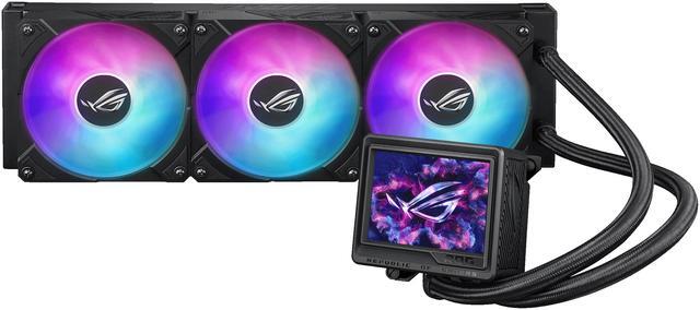 Alt view image 8 of 19 - ASUS ROG RYUYJIN III 360 ARGB EXTREME all-in-one AIO CPU liquid cooler, AMD Ryzen 9000 & Intel® Core™ Ultra Ready, Asetek Gen8 V2 pump; high airflow & static pressure magnetic fans; customizable 3.5" LCD