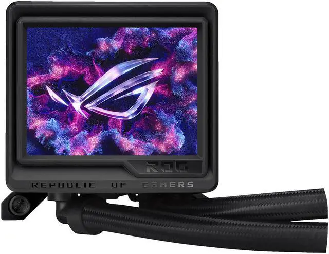 Alt view image 9 of 19 - ASUS ROG RYUYJIN III 360 ARGB EXTREME all-in-one AIO CPU liquid cooler, AMD Ryzen 9000 & Intel® Core™ Ultra Ready, Asetek Gen8 V2 pump; high airflow & static pressure magnetic fans; customizable 3.5" LCD