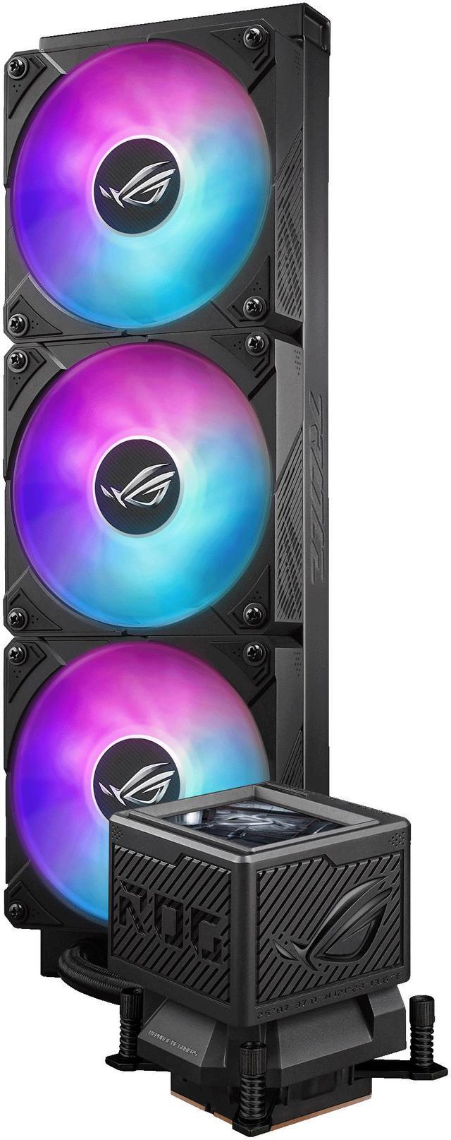 Alt view image 2 of 19 - ASUS ROG RYUYJIN III 360 ARGB EXTREME all-in-one AIO CPU liquid cooler, AMD Ryzen 9000 & Intel® Core™ Ultra Ready, Asetek Gen8 V2 pump; high airflow & static pressure magnetic fans; customizable 3.5" LCD