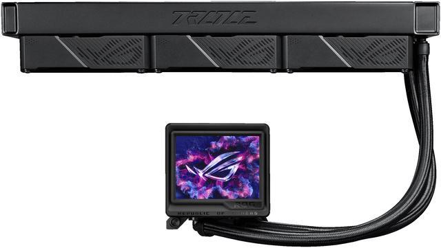 Alt view image 10 of 19 - ASUS ROG RYUYJIN III 360 ARGB EXTREME all-in-one AIO CPU liquid cooler, AMD Ryzen 9000 & Intel® Core™ Ultra Ready, Asetek Gen8 V2 pump; high airflow & static pressure magnetic fans; customizable 3.5" LCD