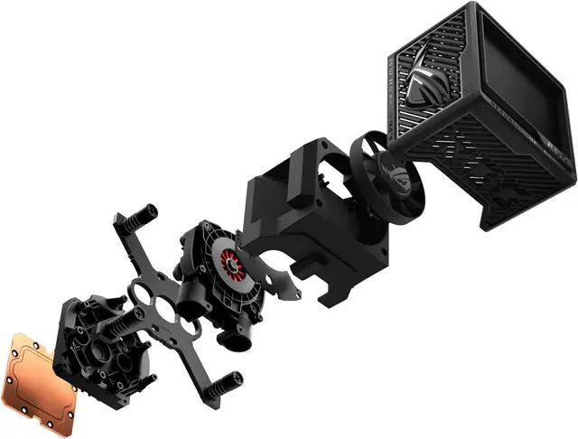 Alt view image 19 of 19 - ASUS ROG RYUYJIN III 360 ARGB EXTREME all-in-one AIO CPU liquid cooler, AMD Ryzen 9000 & Intel® Core™ Ultra Ready, Asetek Gen8 V2 pump; high airflow & static pressure magnetic fans; customizable 3.5" LCD