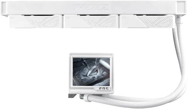 Alt view image 15 of 16 - ASUS ROG RYUYJIN III 360 ARGB EXTREME White Edition all-in-one AIO CPU liquid cooler, AMD Ryzen 9000 & Intel® Core™ Ultra Ready, Asetek Gen8 V2 pump; high airflow & static pressure magnetic fans; customizable 3.5" LCD