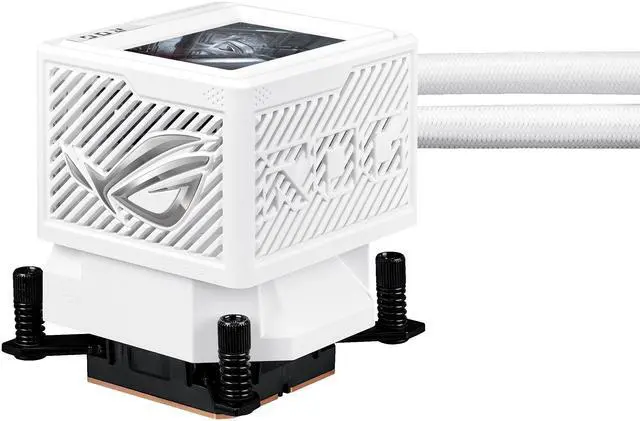 Alt view image 17 of 16 - ASUS ROG RYUYJIN III 360 ARGB EXTREME White Edition all-in-one AIO CPU liquid cooler, AMD Ryzen 9000 & Intel® Core™ Ultra Ready, Asetek Gen8 V2 pump; high airflow & static pressure magnetic fans; customizable 3.5" LCD